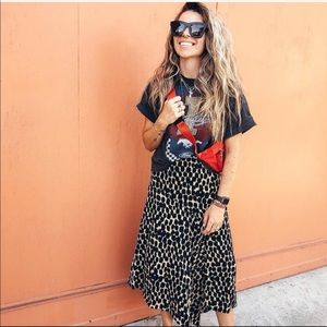 Who What Wear Target Leopard Skirt